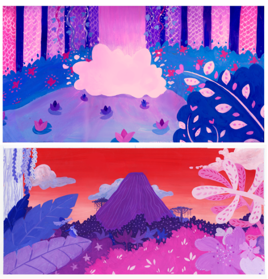 Gouache backgrounds